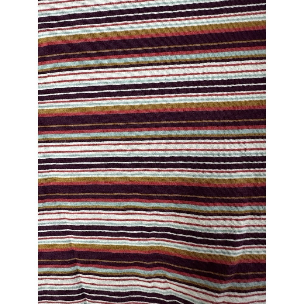 PACT Organic Striped Tee Womens Medium Long Sleeve Scoop Neck Preppy Casual Top - Picture 7 of 7
